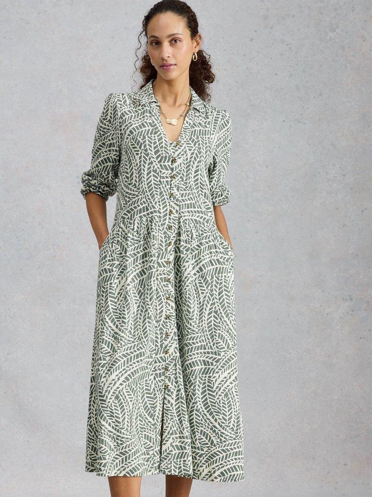 Ronley Jersey Dress in GREEN PR - MODEL DETAIL