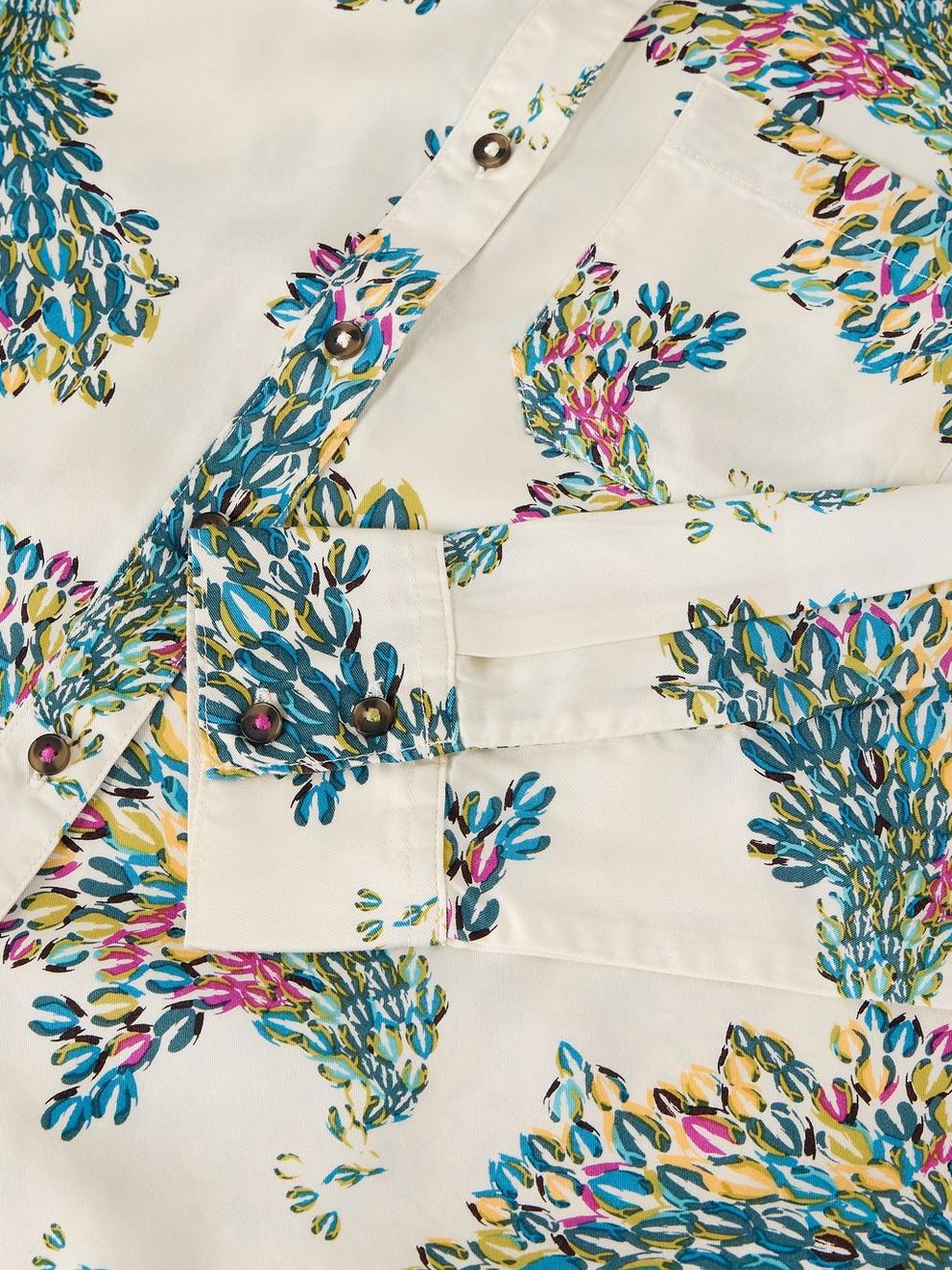 LIBBY PRINTED SHIRT in IVORY MLT - FLAT DETAIL