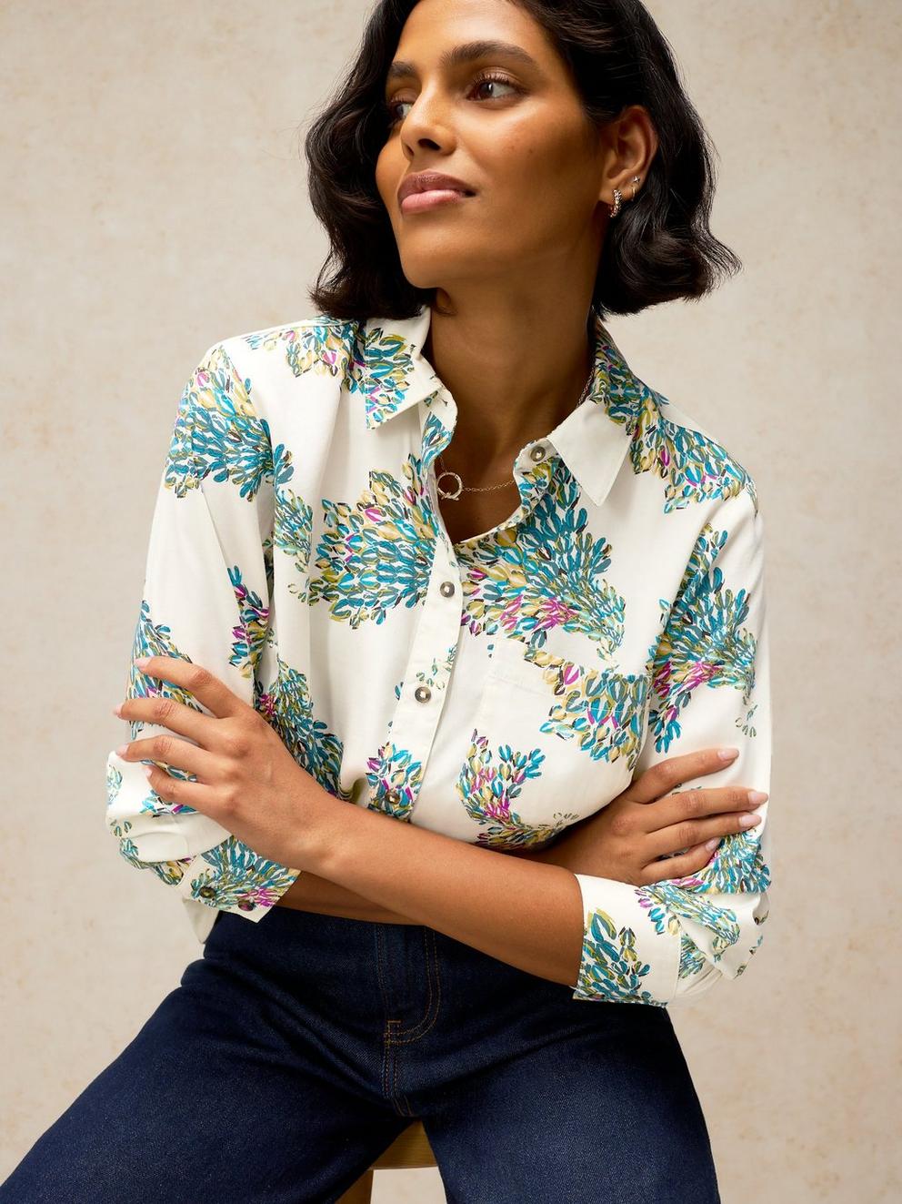 LIBBY PRINTED SHIRT in IVORY MLT - LIFESTYLE