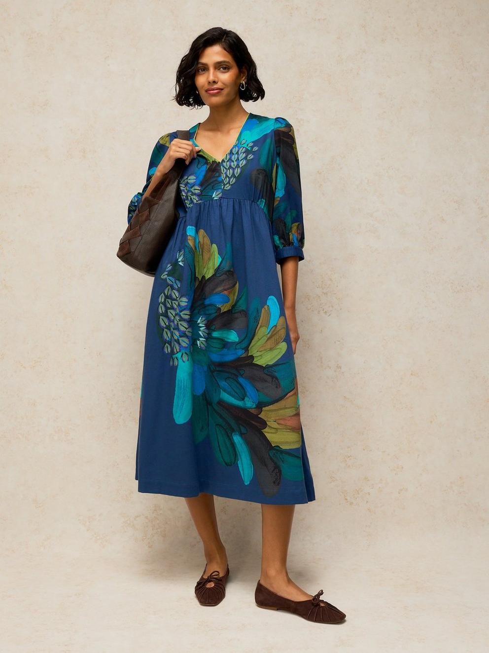 LUCY DRESS in TEAL PR - LIFESTYLE