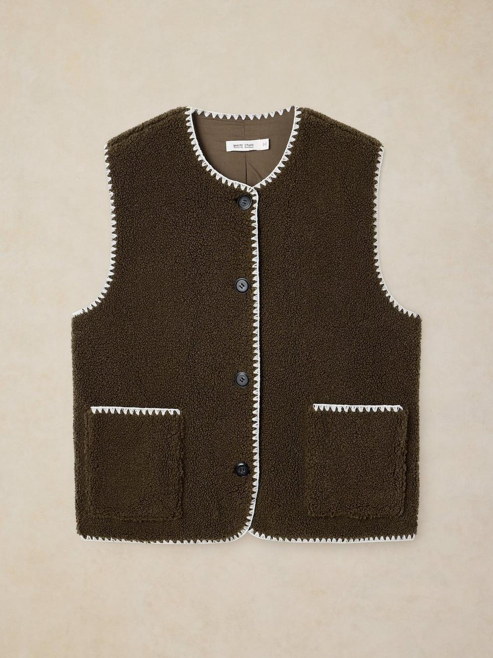 French antique gilet stitch processing ② BORG STITCH DETAIL GILET