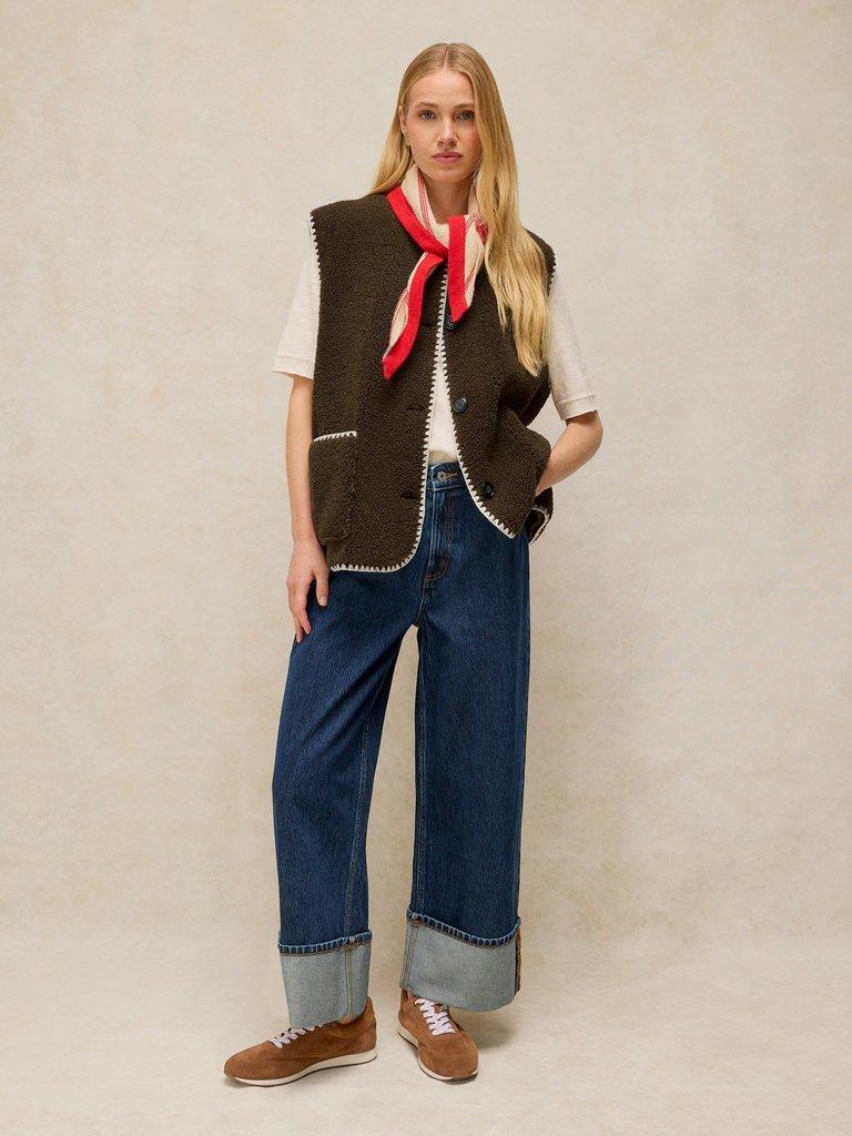 French antique gilet stitch processing ② BORG STITCH DETAIL GILET