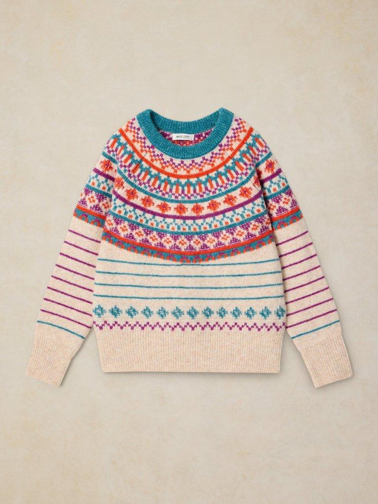 FRAN FAIRISLE STRIPE JUMPER in NATURAL MULTI | White Stuff