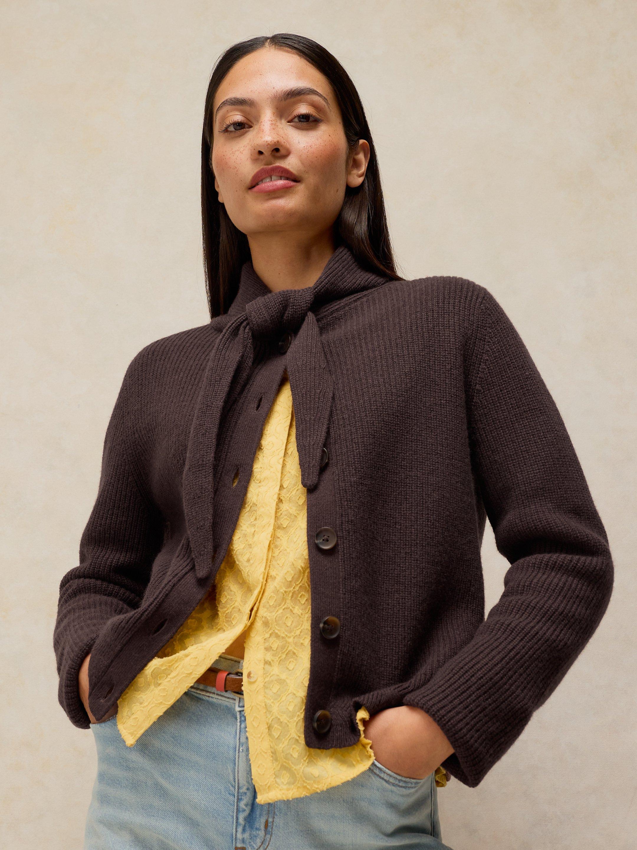 RIB SCARF CARDI