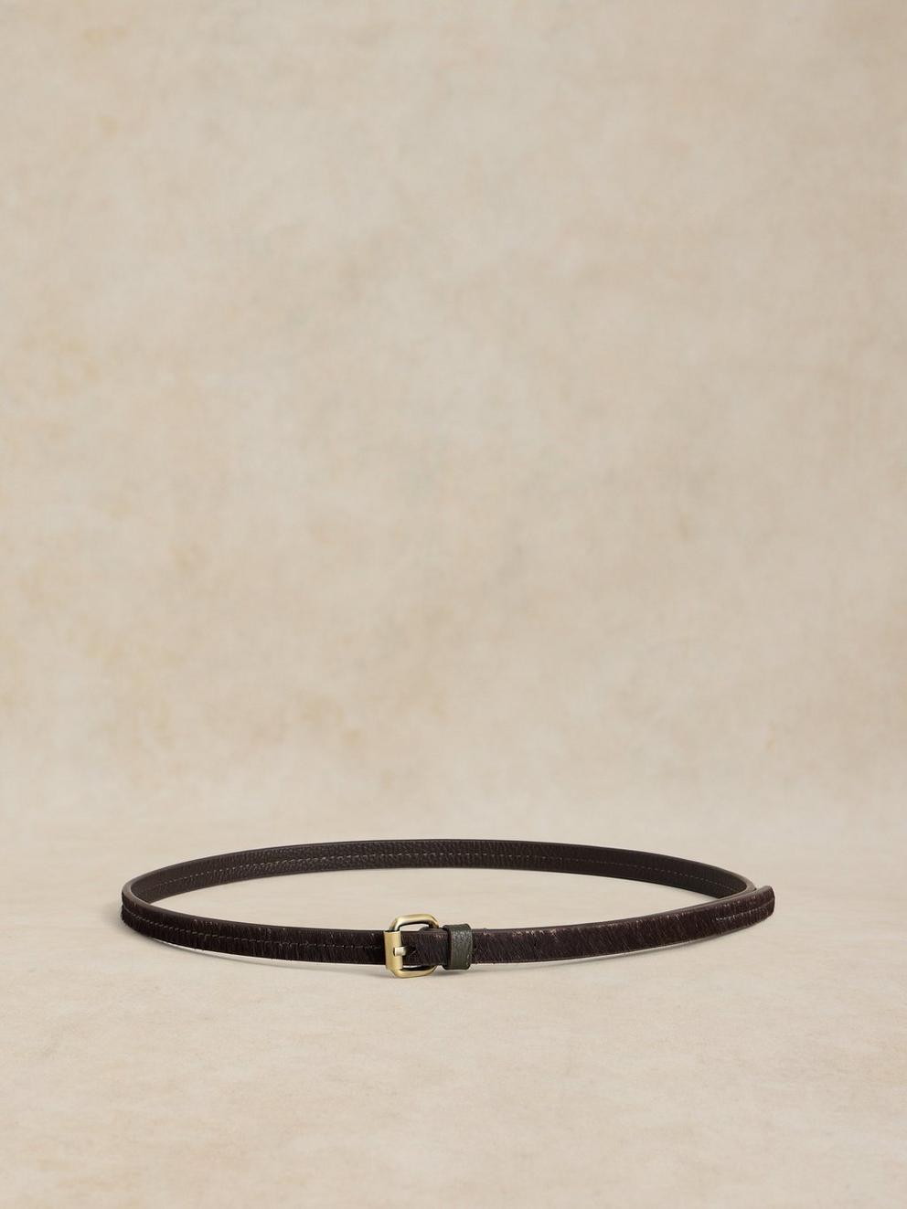 2PK BELTS in BROWN MLT - FLAT FRONT