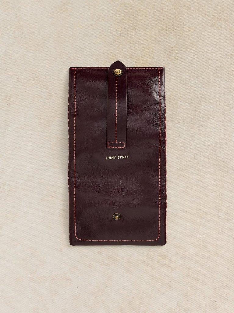 SHINY STUFF JEWELLERY ROLL in PLUM MLT - FLAT BACK