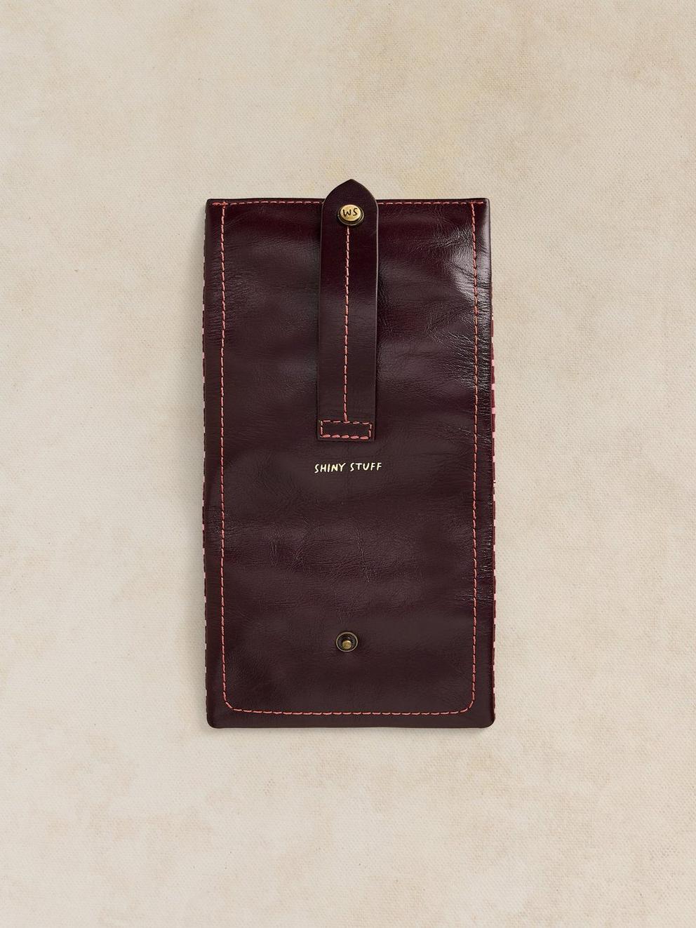 SHINY STUFF JEWELLERY ROLL in PLUM MLT - FLAT BACK