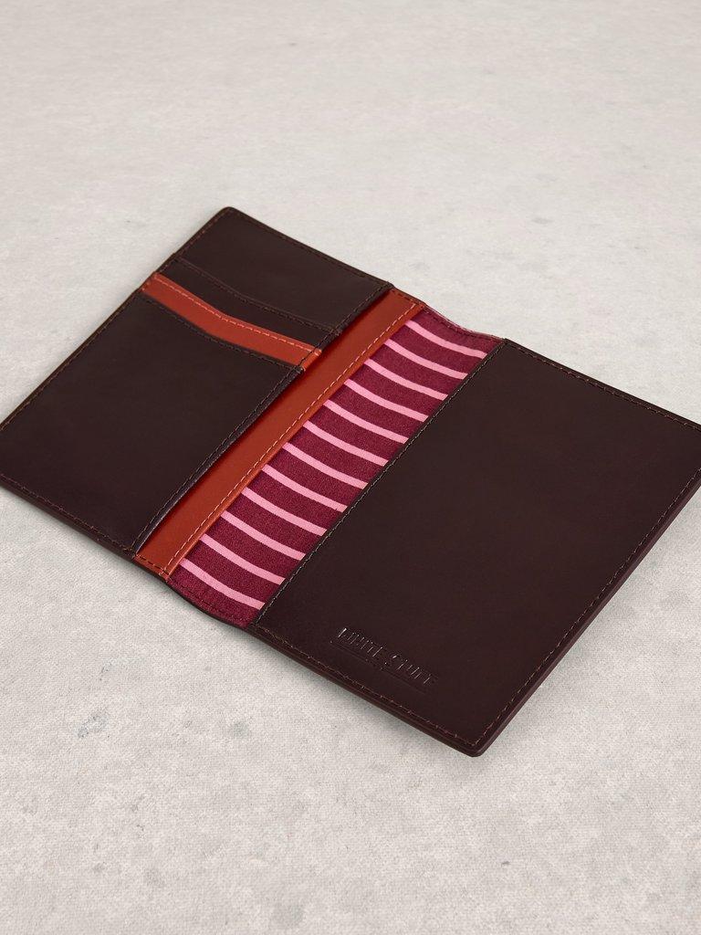 TRAVEL STUFF PASSPORT HOLDER in PLUM MLT - FLAT DETAIL