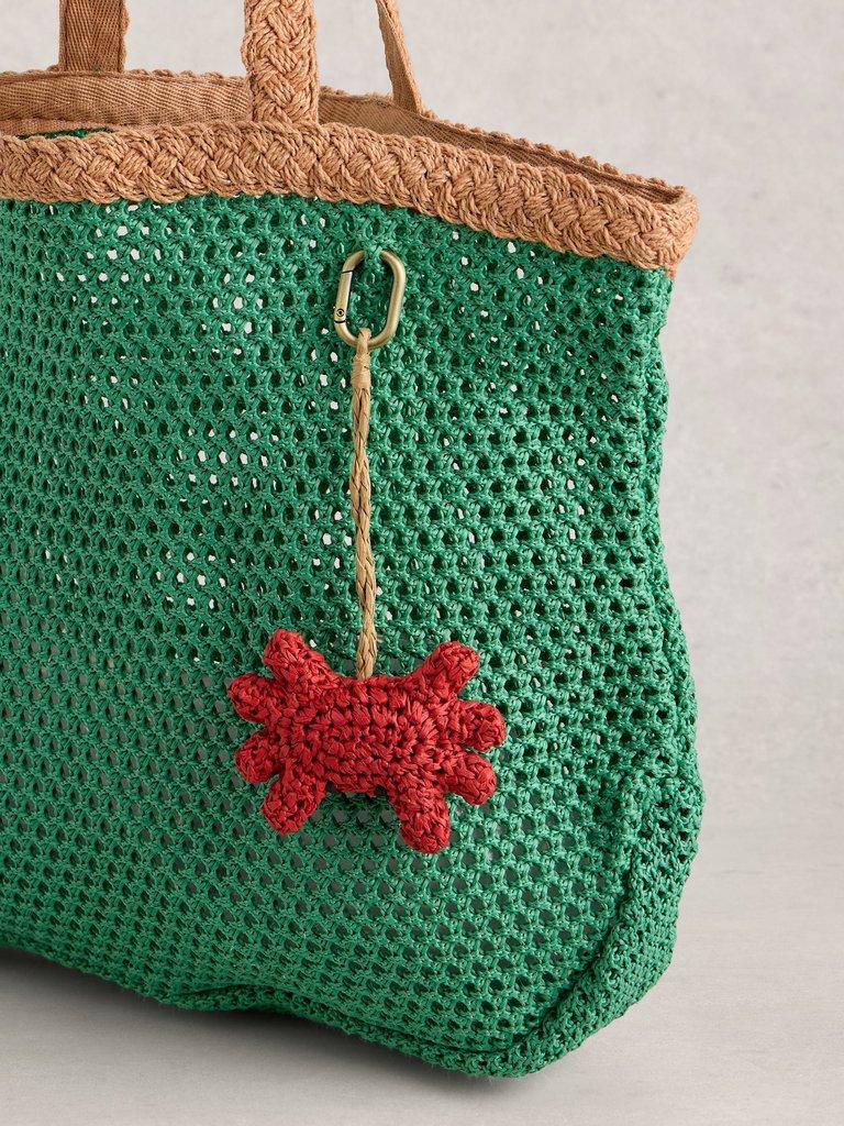 Crab Crochet Bag Charm in BRT RED - LIFESTYLE