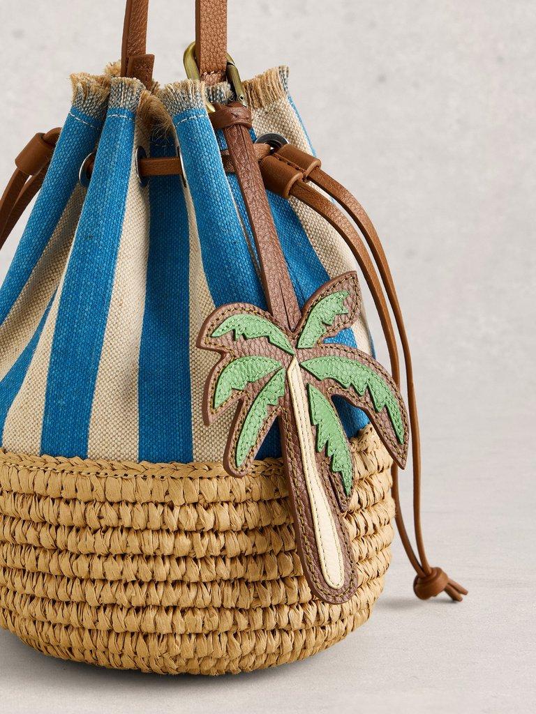 Palm Tree Bag Charm in GREEN MLT - FLAT BACK