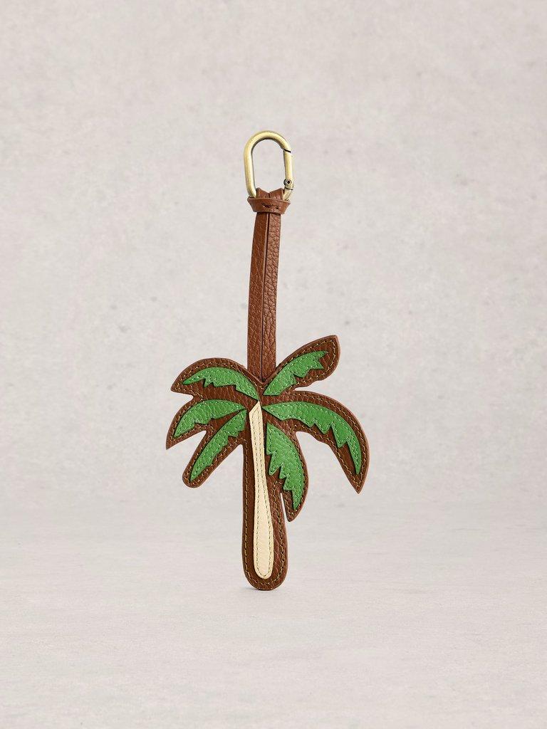 Palm Tree Bag Charm in GREEN MLT - FLAT FRONT