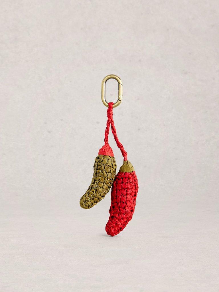 Chilli Pepper Bag Charm in RED MLT - FLAT FRONT