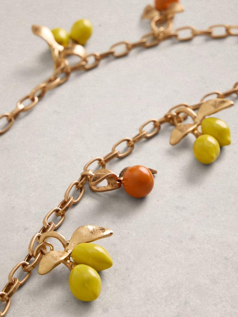 Citrus Charm Necklace in YELLOW MLT - FLAT DETAIL