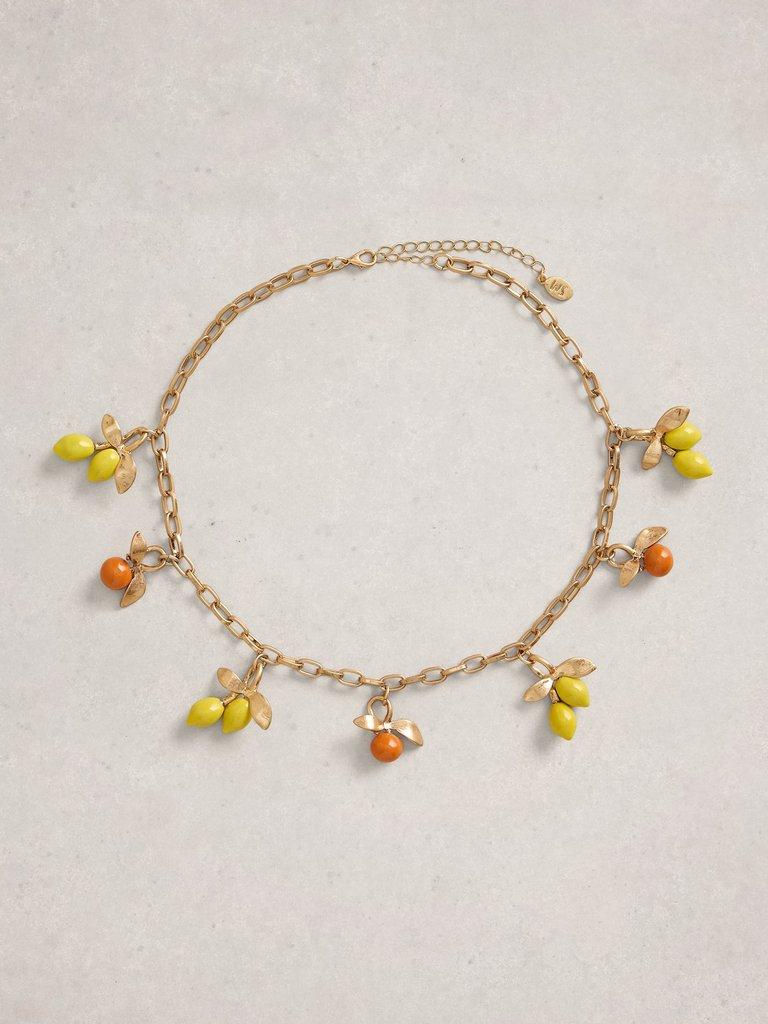 Citrus Charm Necklace in YELLOW MLT - FLAT FRONT