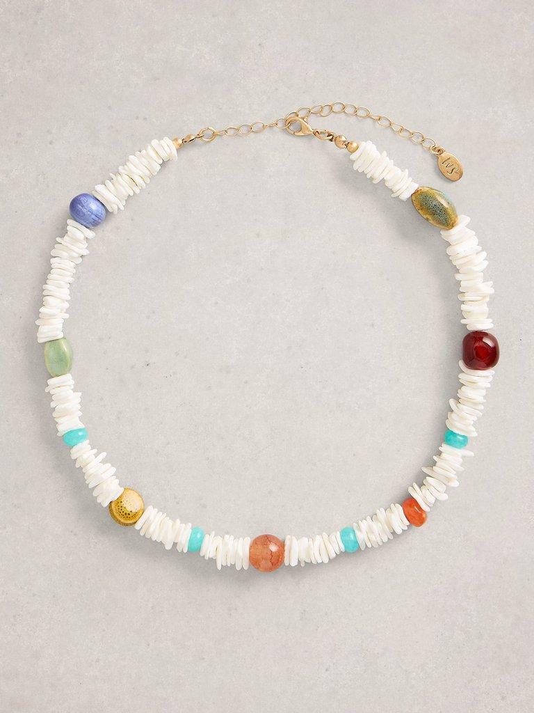Tora Necklace in IVORY MLT - FLAT FRONT