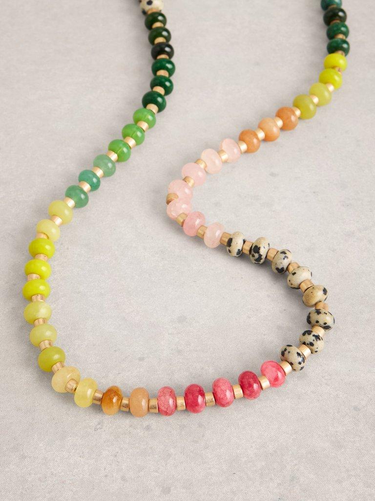 Sienna Semi Precious Necklace in GREEN MLT - FLAT DETAIL