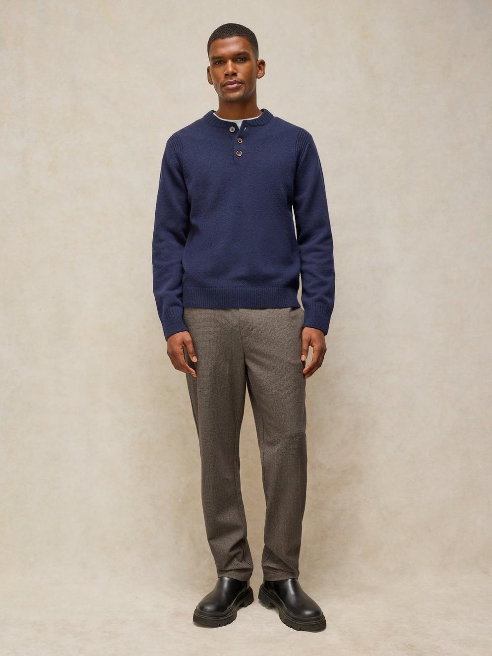 ACTON TWEEDY TROUSER in BROWN MLT - LIFESTYLE
