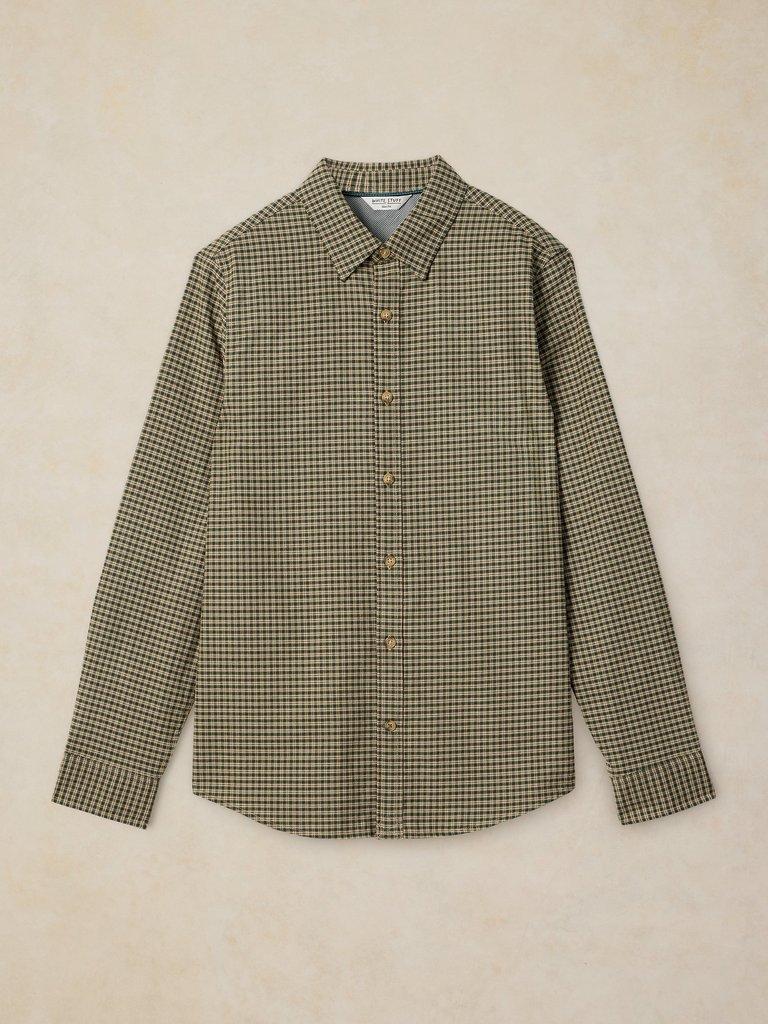 BRUTON SLIM OXFORD SHIRT in GREEN MLT - FLAT FRONT