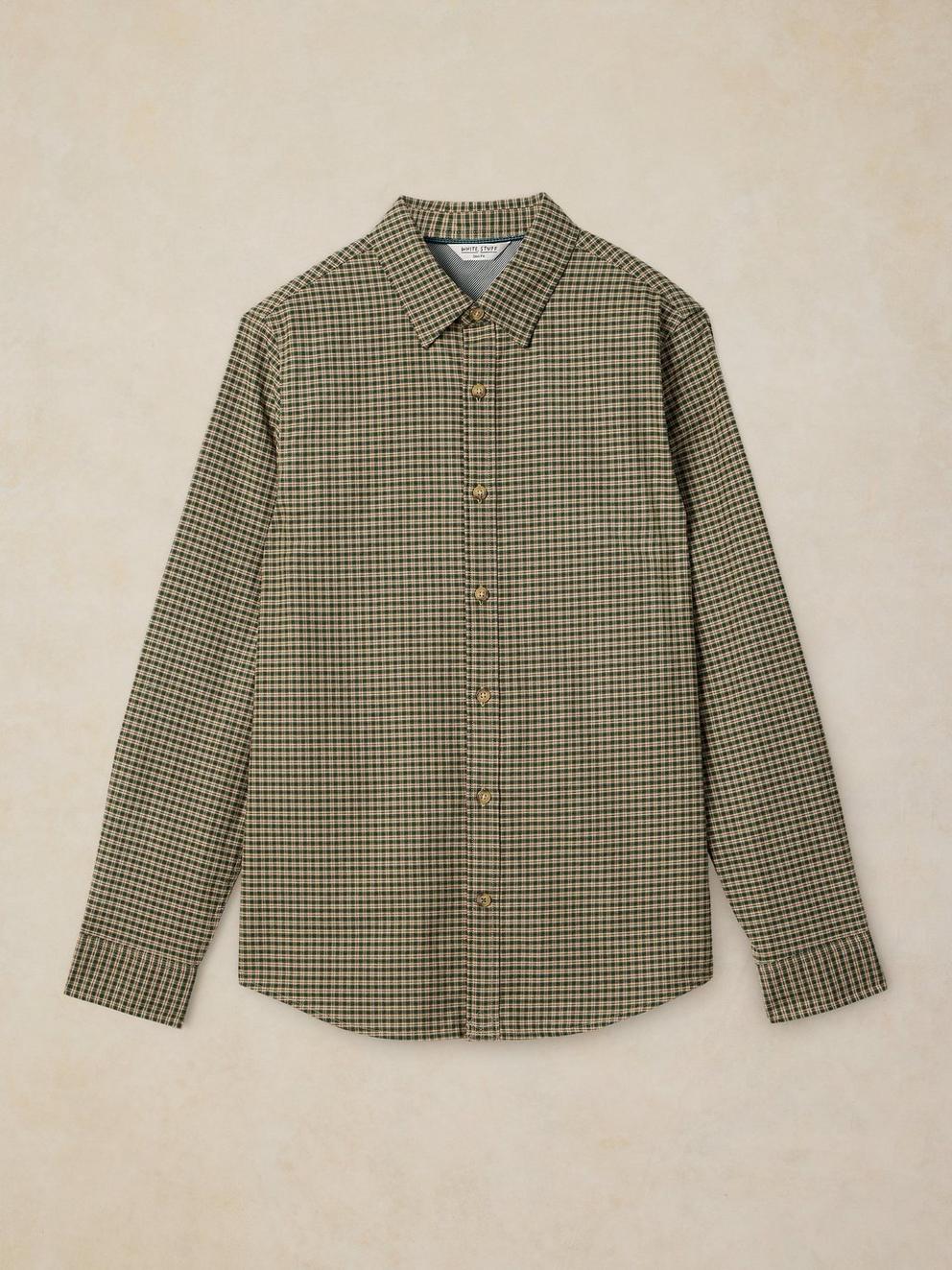 BRUTON SLIM OXFORD SHIRT in GREEN MLT - FLAT FRONT