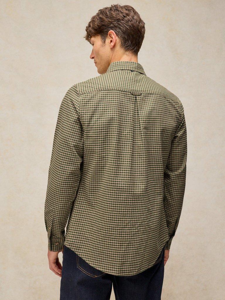BRUTON SLIM OXFORD SHIRT in GREEN MLT - MODEL BACK