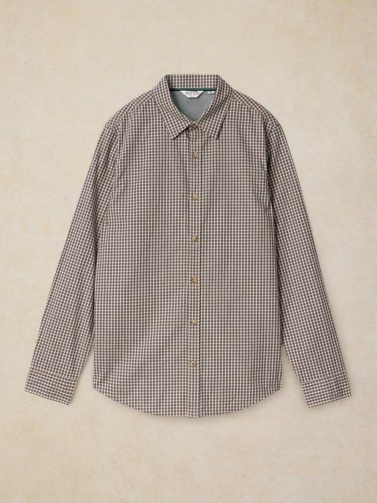 BRUTON SLIM OXFORD SHIRT in NAT MLT - FLAT FRONT