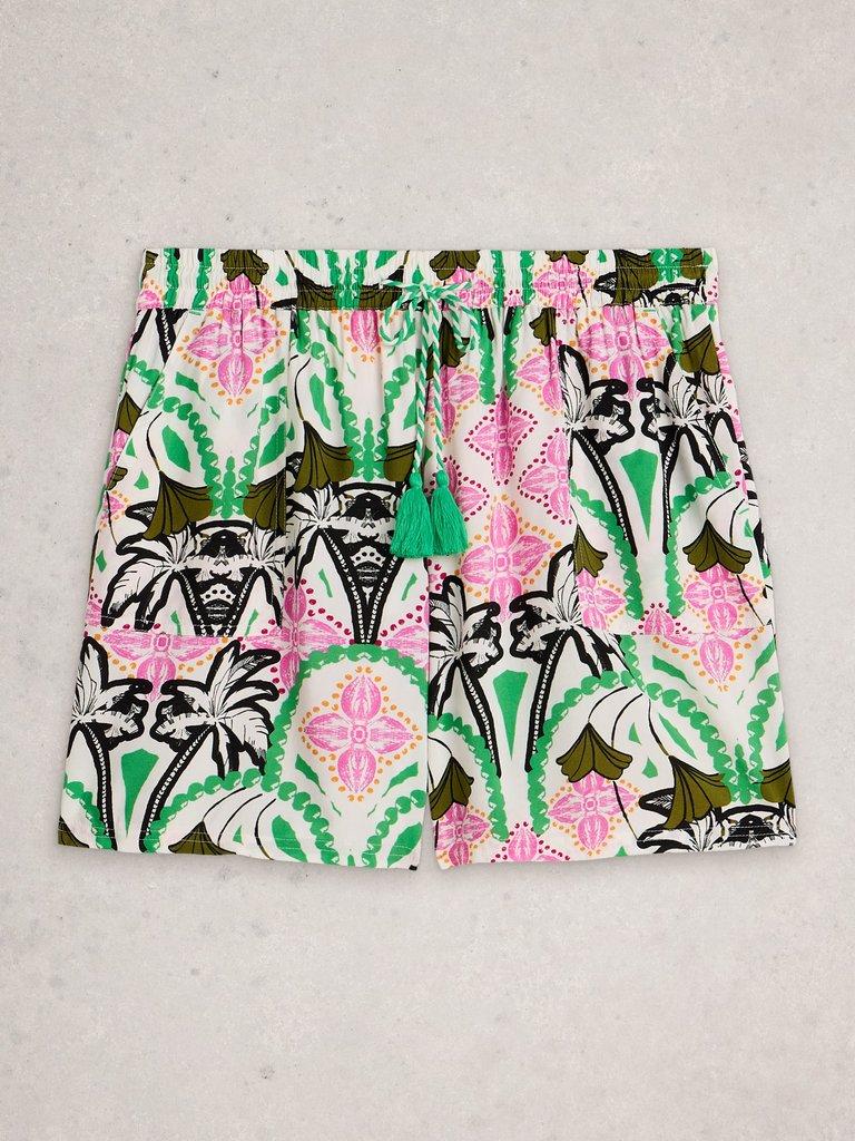 Florence Beach Short  in IVORY PR - FLAT FRONT