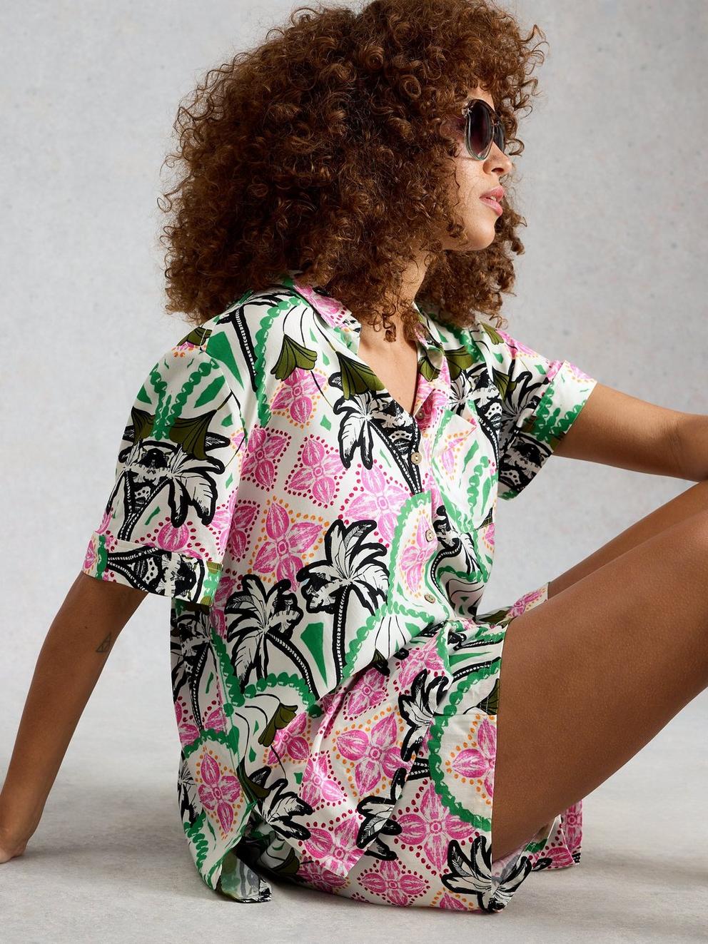 Florence Beach Shirt  in IVORY PR - LIFESTYLE