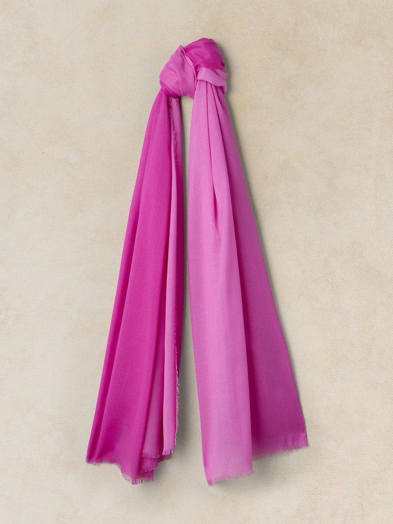 PENNY PLAIN OVERSIZED SCARF in PINK MLT - FLAT FRONT