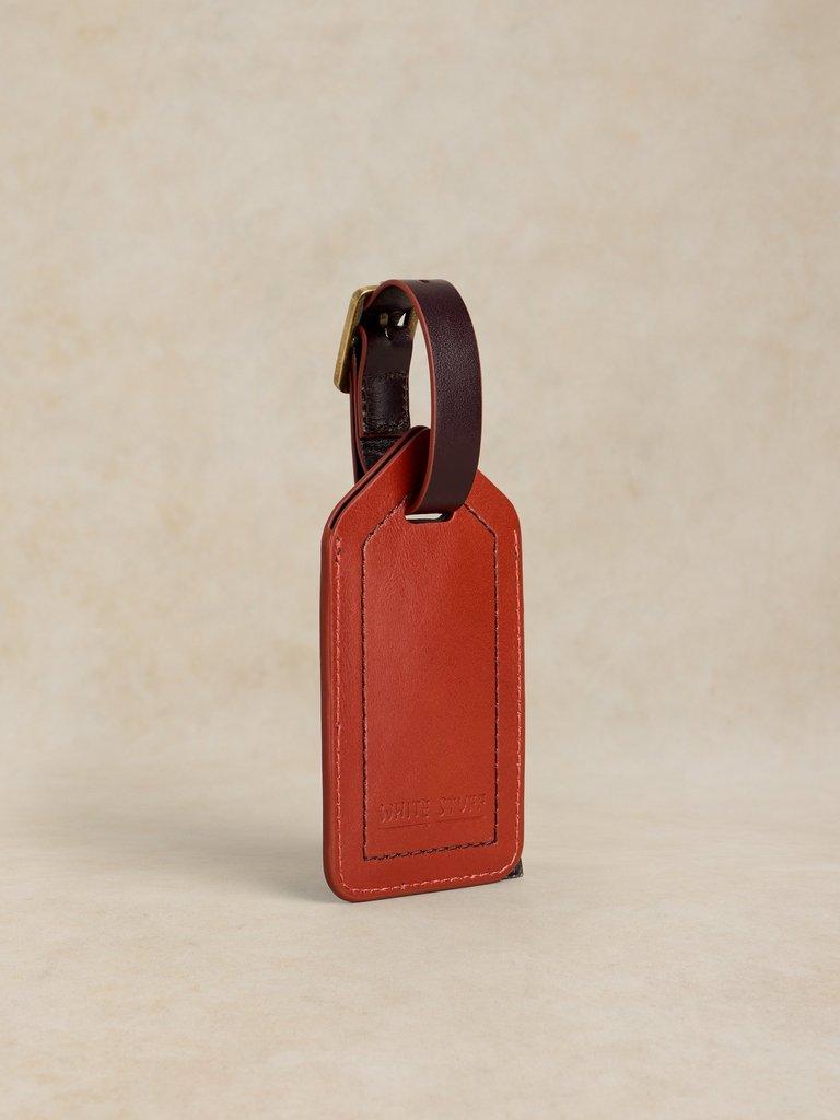 TRAVEL STUFF LUGGAGE TAG in PLUM MLT - FLAT BACK