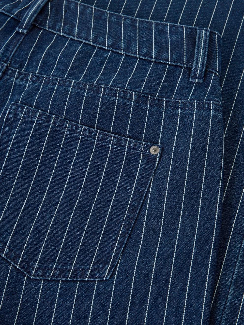 AYLA STRIPE WIDE LEG JEAN in DENIM MLT - FLAT DETAIL