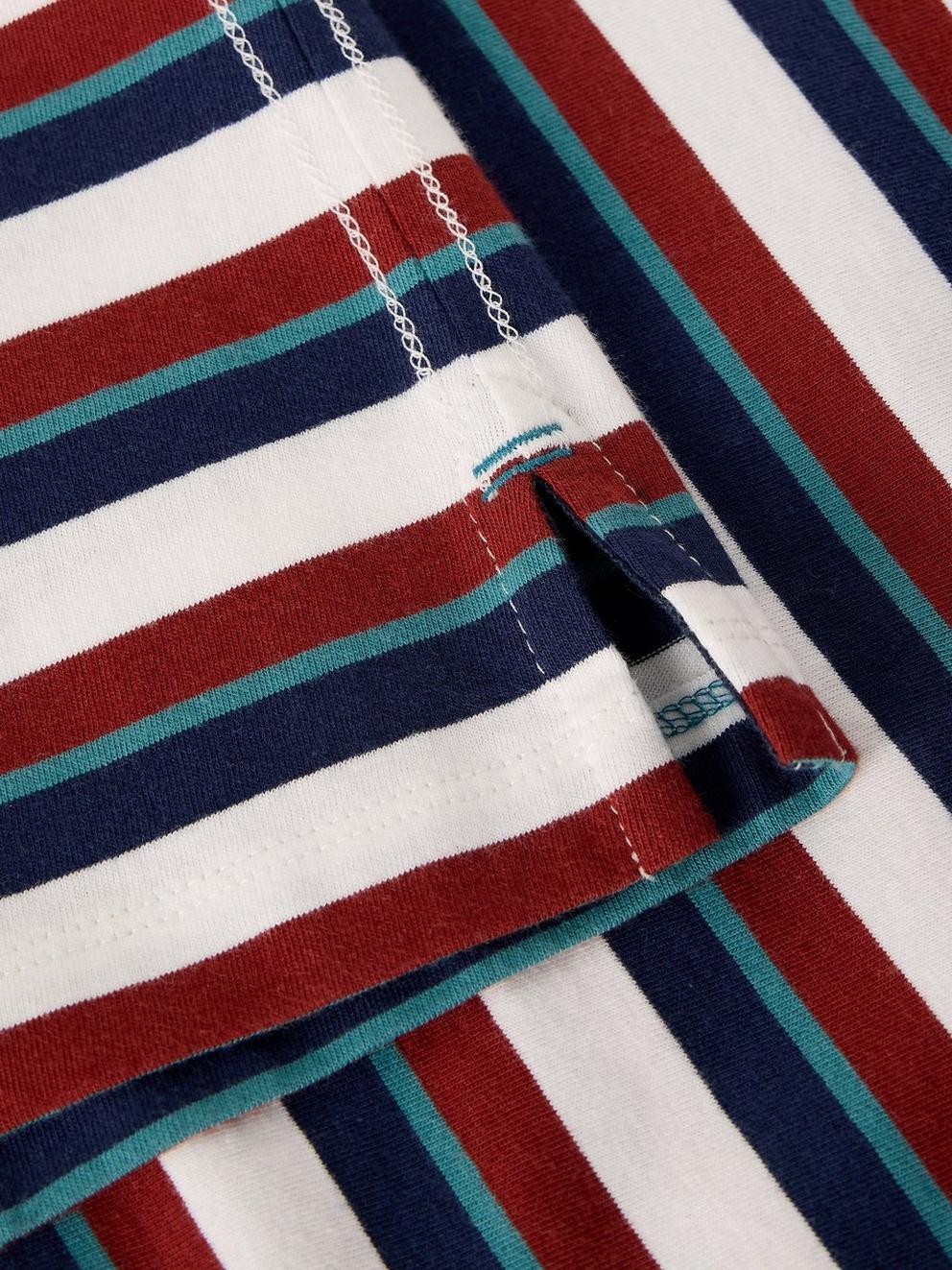 ABERSOCH STRIPE TEE in IVORY MLT - FLAT DETAIL
