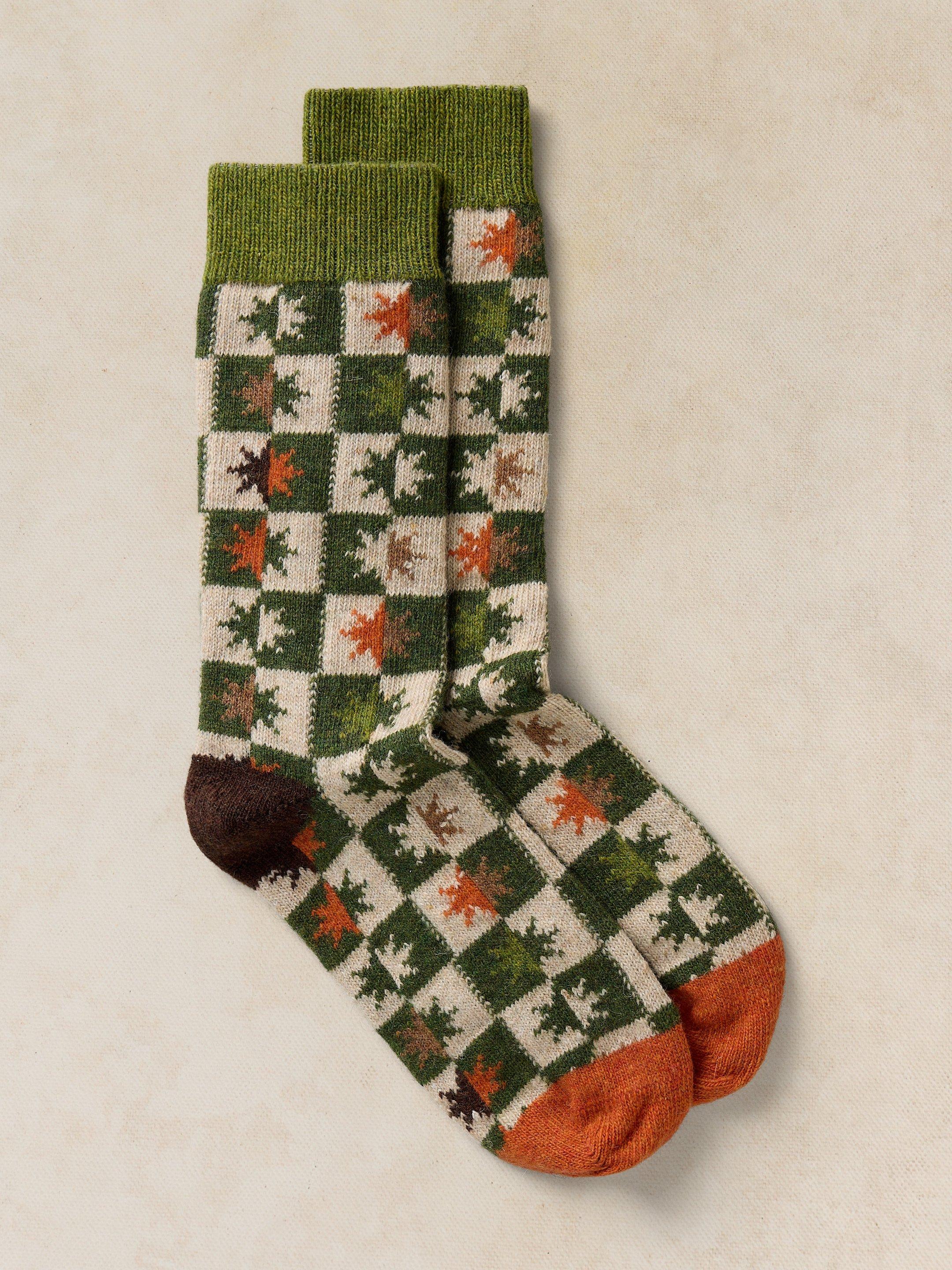 CHECKERBOARD STAR COSY SOCK