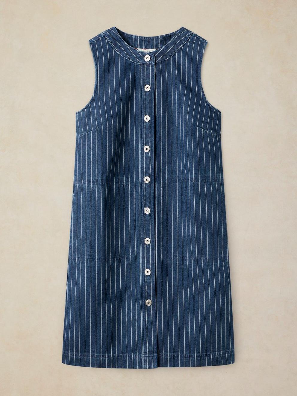 MILLIE DENIM SHIFT DRESS in DENIM MLT - FLAT FRONT