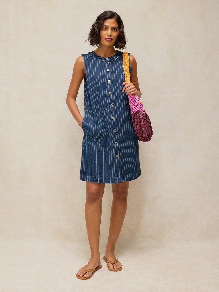 MILLIE DENIM SHIFT DRESS in DENIM MLT - LIFESTYLE