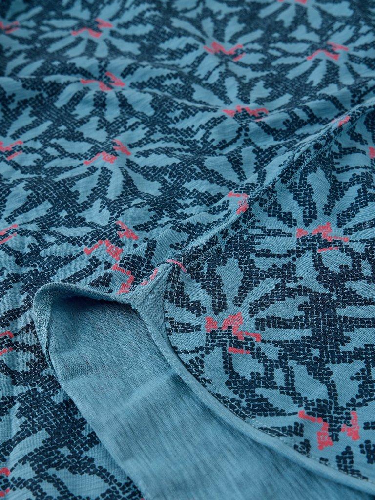 CLARA LS TEE in DK BLUE - FLAT DETAIL