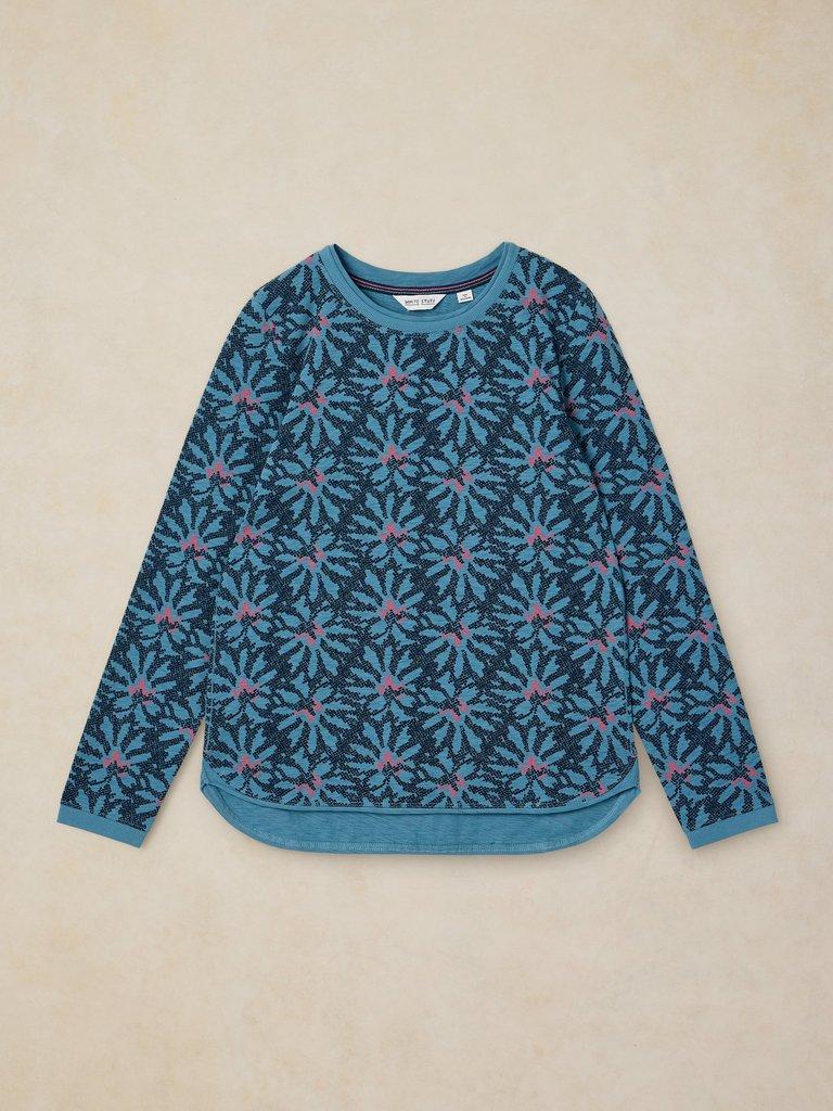 CLARA LS TEE in DK BLUE - FLAT FRONT