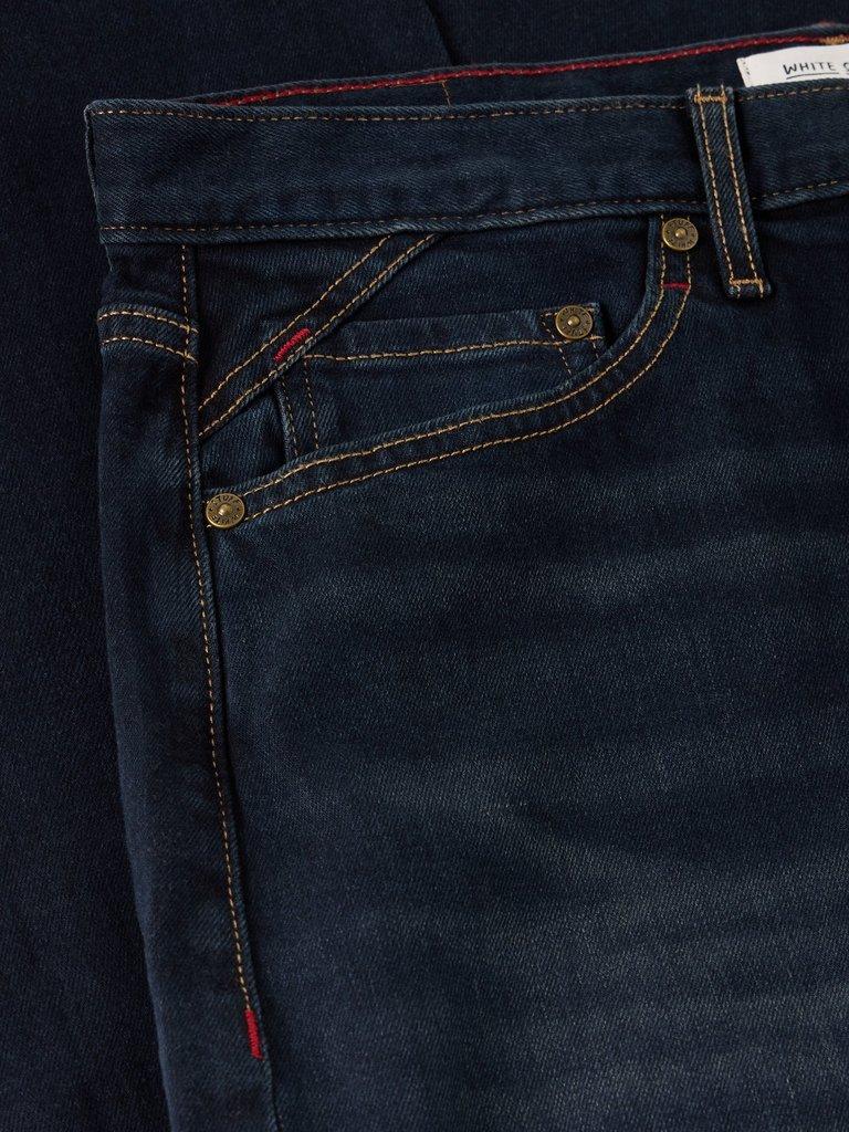 Seaton Straight Jean in DEEP BLUE - FLAT DETAIL