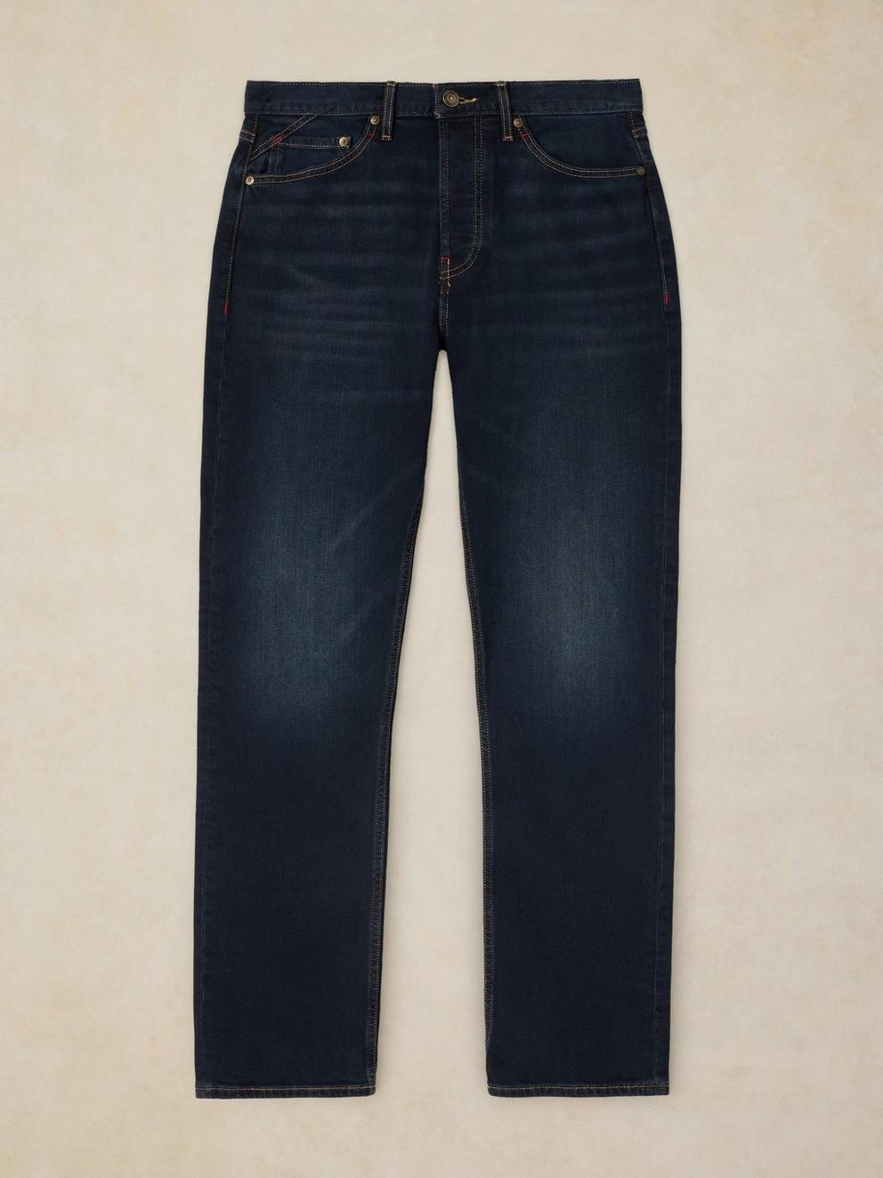 Seaton Straight Jean in DEEP BLUE - FLAT FRONT