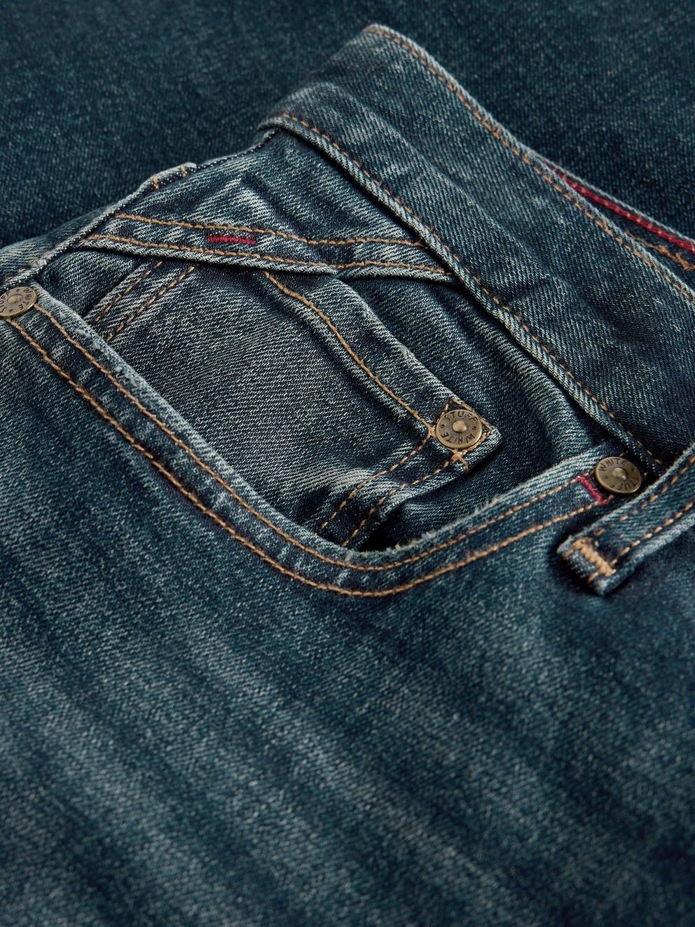 Seaton Straight Jean in DK BLUE - FLAT DETAIL