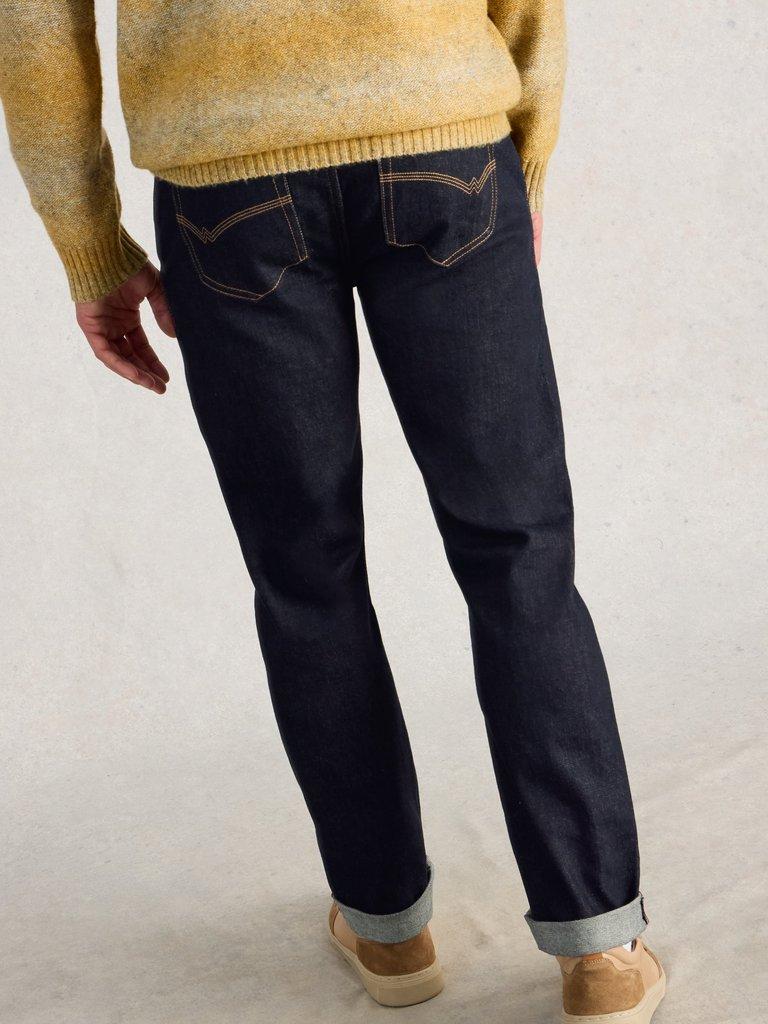 Seaton Straight Jean in DK DENIM - MODEL BACK