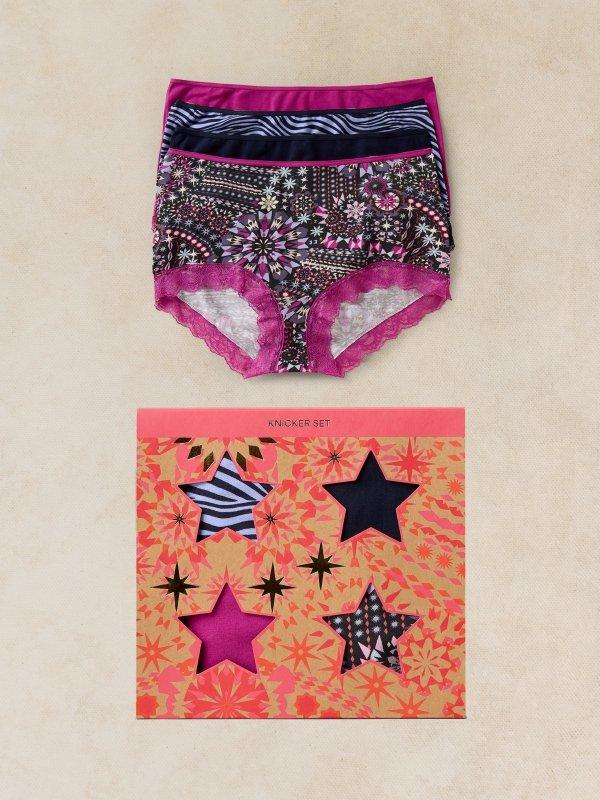 4 PACK HIPSTER KNICKER SET