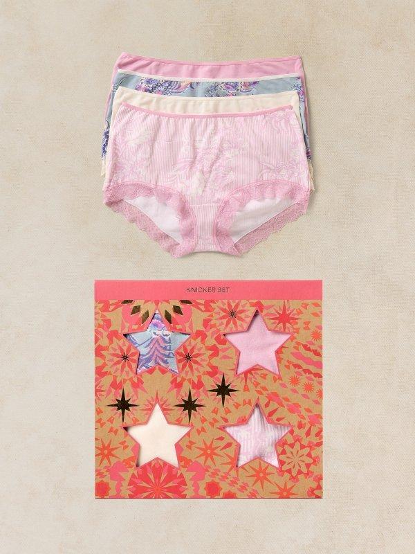 4 PACK HIPSTER KNICKER SET