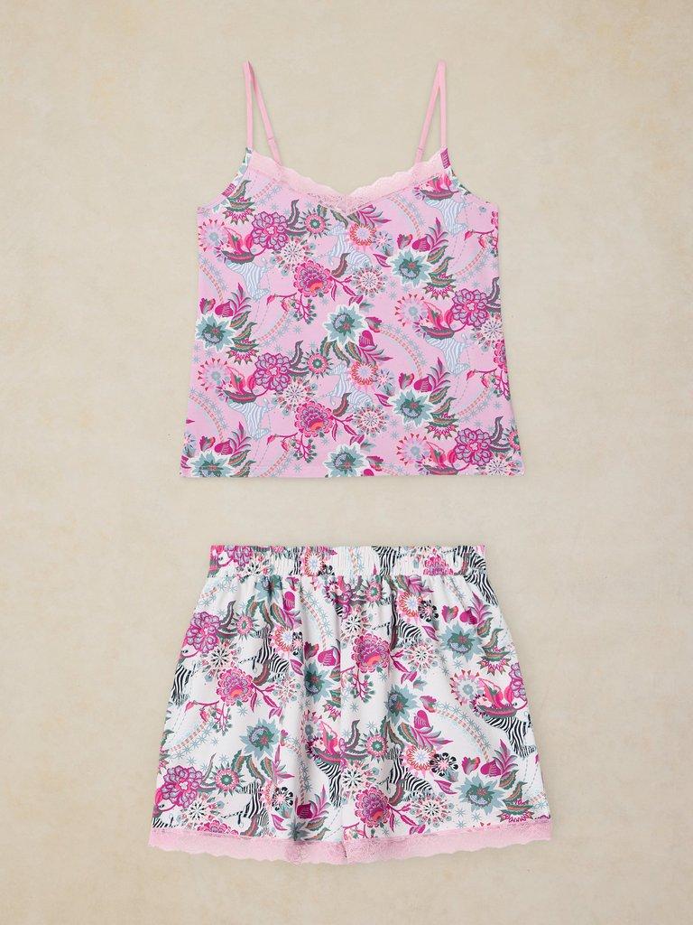 CAMI SHORT PJ SET in IVORY MULTI | White Stuff