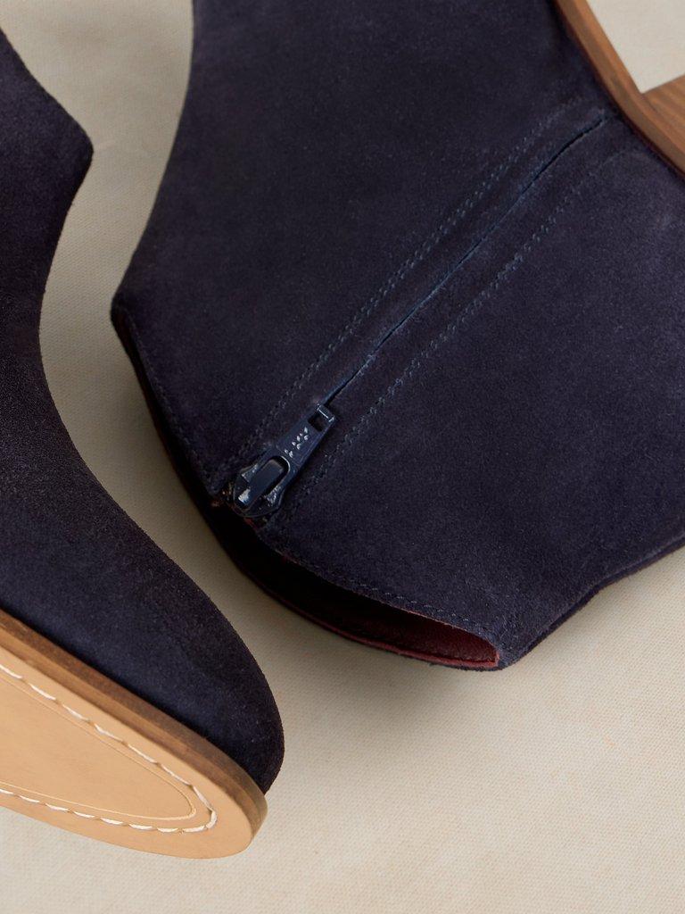 WIDE FIT SUEDE ANKLE BOOT in DARK NAVY - FLAT DETAIL