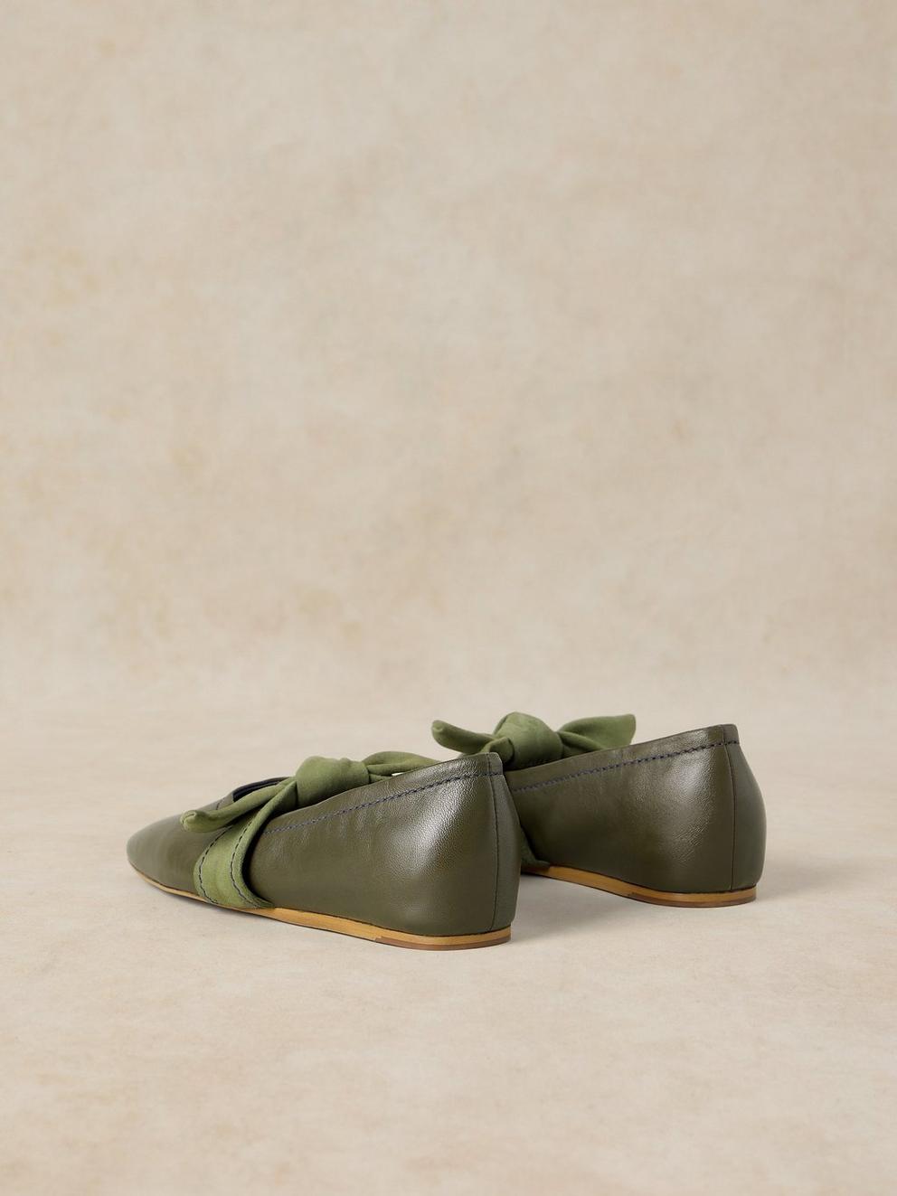 DARLA BALLERINA in KHAKI GRN - FLAT BACK