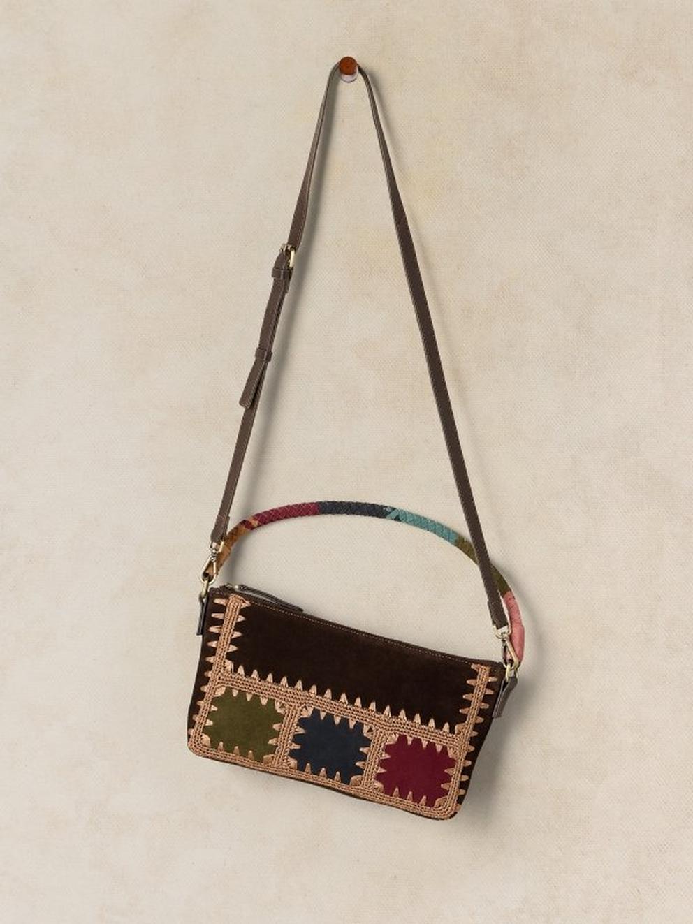 WINTER CROCHET CROSSBODY BAG in NAT MLT - FLAT FRONT