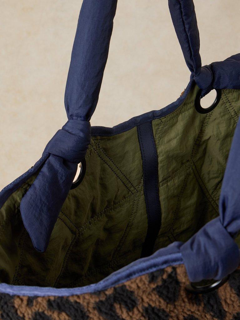 BONNIE REVERSIBLE TOTE in KHAKI GRN - FLAT DETAIL