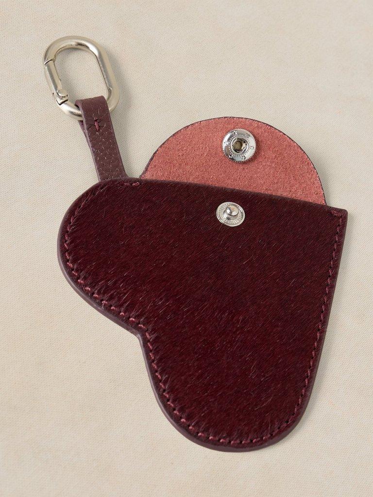 HARRIET HEART COIN PURSE in DK PLUM - FLAT DETAIL