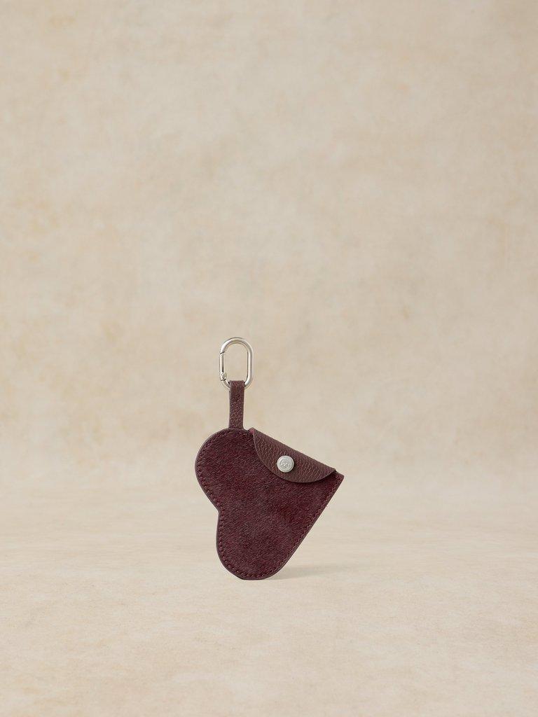 HARRIET HEART COIN PURSE in DK PLUM - FLAT FRONT