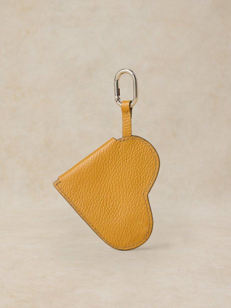 HARRIET HEART COIN PURSE in MID YELLOW - FLAT BACK